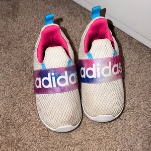 Adidas Kids Sneakers - Cream and Pink with Blue Accents
